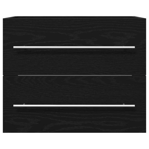  fekete tölgy szerelt fa mosdószekrény 60x38,5x48 cm