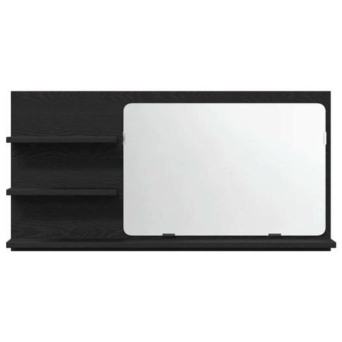  fekete tölgyfa fürdőszobai tükrös szekrény 90 x 11 x 45 cm