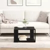  Fekete tölgy Kávézóasztal 85x55x31 cm Műanyag