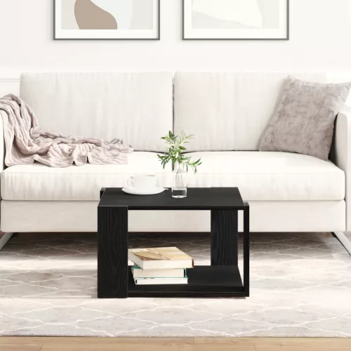  Fekete tölgy Kávézóasztal 85x55x31 cm Műanyag