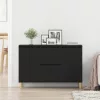  Fekete tölgy oldalszekrény 101x35x60 cm Műszaki fa