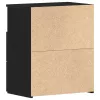  Éjjeli szekrények 2 db Fekete tölgy 50x32x60cm Mérnöki fa