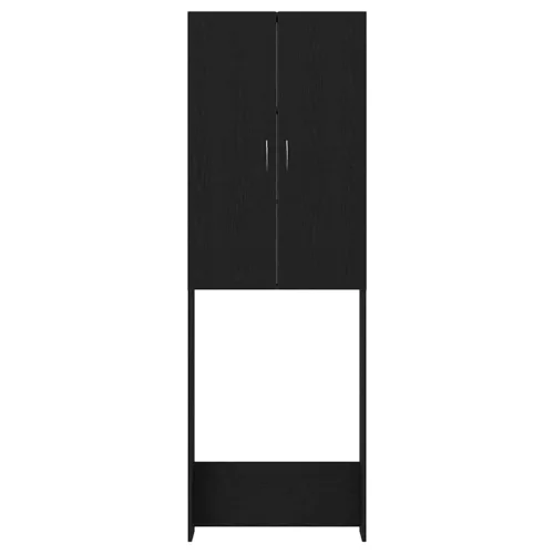 fekete tölgy színű mosógépszekrény 64 x 25,5 x 190 cm