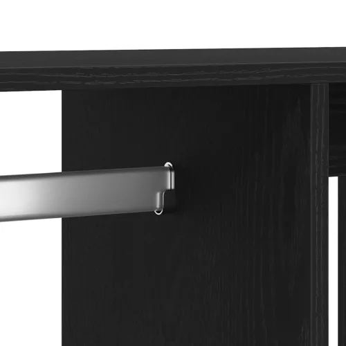  fekete tölgy színű szerelt fa ruhásszekrény 80 x 40 x 110 cm