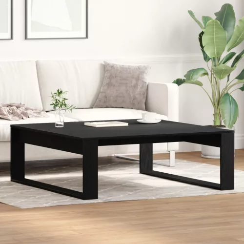 Fekete Tölgy Kávézóasztal 100x100x35 cm Tervezett Fa