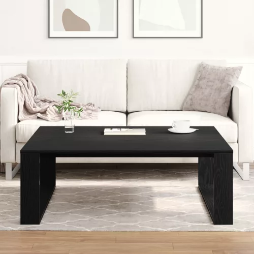  Fekete Tölgy Kávézóasztal 100x100x35 cm Tervezett Fa