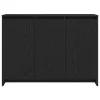  Fekete Tölgy Büfé 102x33x75 cm Műanyag Fa