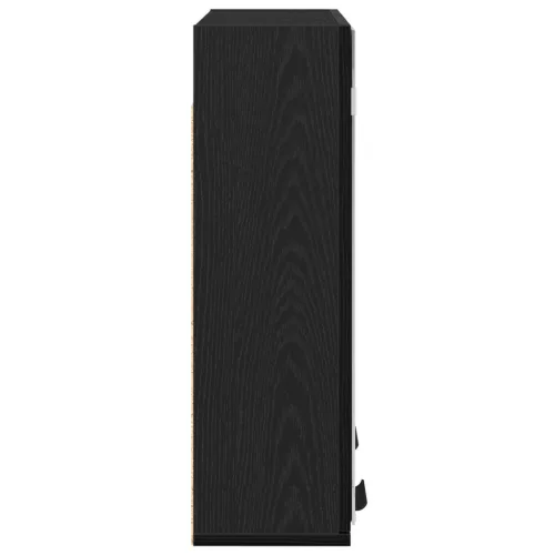  Fürdőszoba Tükörszekrény - Fekete Tölgy, 64x20x66.5 cm, Mérnöki Fából Készülve