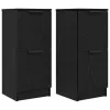  2 darabos oldalszekrény fekete tölgy színben, 30x30x70 cm, mérnöki fa anyagból készült