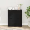  2 darabos oldalszekrény fekete tölgy színben, 30x30x70 cm, mérnöki fa anyagból készült