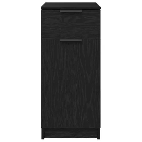  Fiókos szekrény fekete tölgy színben - 33x50x75 cm - Műgyantából készült