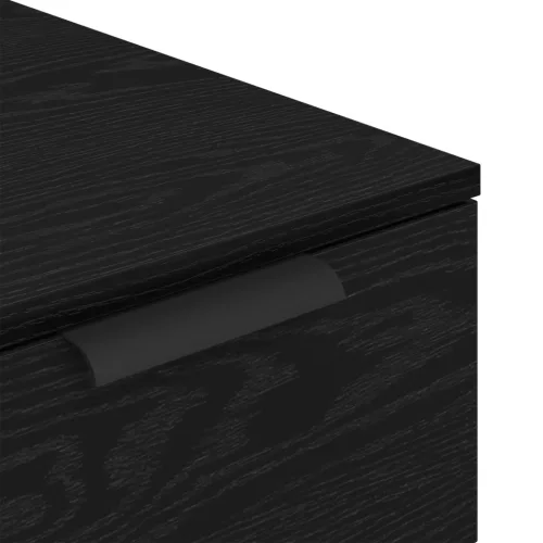  Fiókos szekrény fekete tölgy színben - 33x50x75 cm - Műgyantából készült