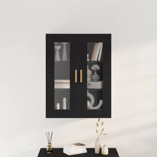  Fekete Tölgyfa Faliszekrény - 69.5x34x90 cm