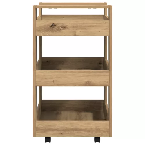  Konyhai Kocsi Kézműves Tölgy 60x45x80 cm Műanyag