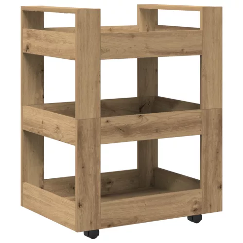  Konyhai Kocsi Kézműves Tölgy 60x45x80 cm Műanyag