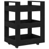  Konyhai Kocsi Fekete Tölgy 60x45x80 cm Összeszerelt Fa