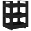  Konyhai Kocsi Fekete Tölgy 60x45x80 cm Összeszerelt Fa