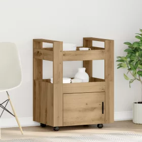  Konyhai Trolly Mesteri Tölgy 60x45x80 cm Mérnöki Fa
