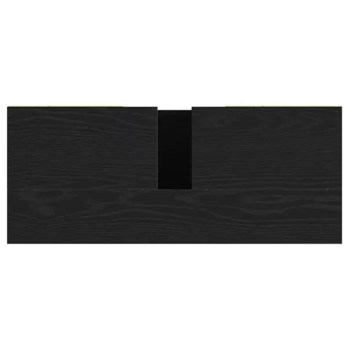  fekete tölgyfa mosdószekrény 80 x 33 x 60 cm