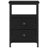  fekete tölgyszínű szerelt fa éjjeliszekrény 34x35,5x50 cm