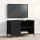  TV Szekrény Fekete Tölgy 80x40x50 cm Mérnöki Fa és Acél
