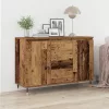  Készülék szekrény ajtókkal és fiókokkal, régi fa 101,5x35x70 cm