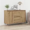  Oldalszekrény Ajtókkal és Fiókokkal, Mesteri Tölgy 101,5x35x70 cm