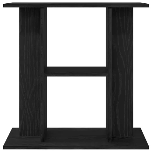  fekete tölgy szerelt fa akváriumtartó állvány 60x30x60 cm