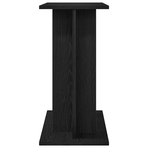  fekete tölgy szerelt fa akváriumtartó állvány 60x30x60 cm