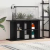  fekete tölgy szerelt fa akváriumi állvány 120x40x60 cm