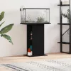  fekete tölgy szerelt fa akváriumi állvány 60,5x36x72,5 cm