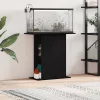  fekete tölgyfa akváriumállvány 75 x 36 x 72,5 cm