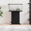  fekete tölgyfa akváriumállvány 75 x 36 x 72,5 cm