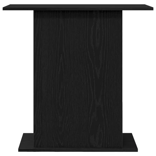  fekete tölgyfa akváriumállvány 75 x 36 x 72,5 cm