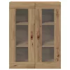  Fali szekrény üvegajtókkal Kézműves tölgy 69,5x34x90 cm