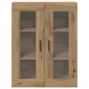  Fali Szekrény üveges ajtókkal Kézműves tölgy 69.5x34x90 cm