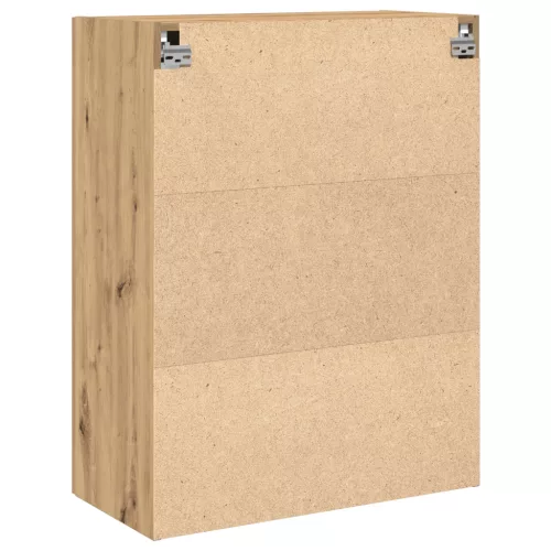  Fali Szekrény üveges ajtókkal Kézműves tölgy 69.5x34x90 cm