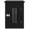  fekete tölgyfa kutyaketrec bútor 62 x 45 x 59 cm