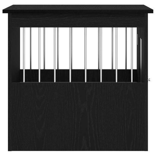  fekete tölgyfa kutyaketrec bútor 62 x 45 x 59 cm