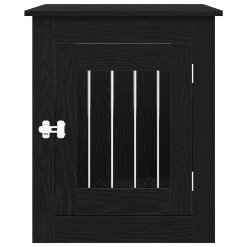  fekete tölgyfa kutyaketrec bútor 75 x 55 x 65 cm