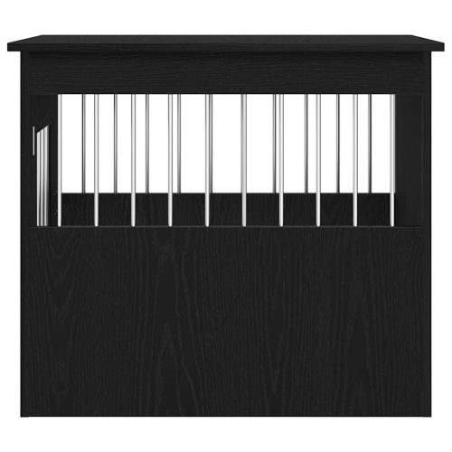  fekete tölgyfa kutyaketrec bútor 75 x 55 x 65 cm