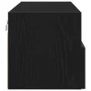  TV Fali Szekrény Fekete Tölgy 100x30x30 cm Műanyag Fa