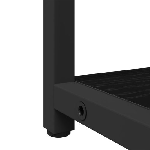  Fürdőszoba Tükör Szekrény Fekete Tölgy 60x16x60 cm Műanyag fóliás MDF