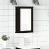  fekete tölgy szerelt fa fürdőszobai tükör 42 x 12 x 60 cm