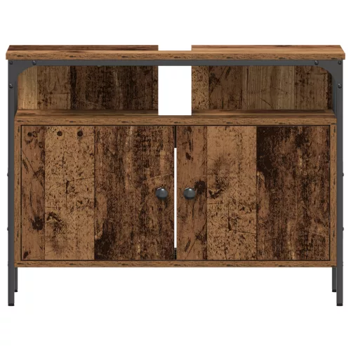  Fürdőszoba Mosdó Szekrény Régi Fa 80x30x60 cm Mérnöki Fa