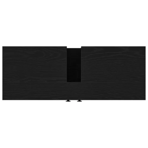  Fürdőszobai Mosdókagyló Szekrény Fekete Tölgy 80x30x60 cm Mérnöki Fa