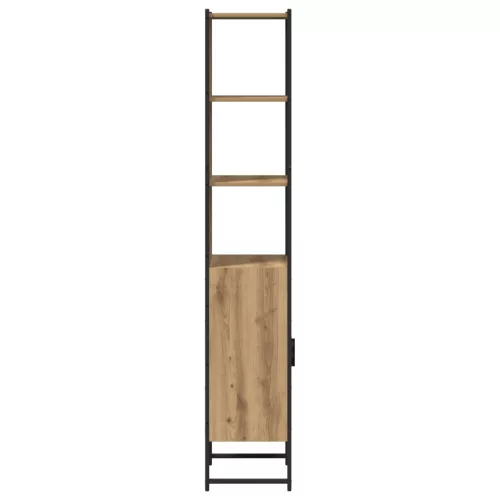  Fürdőszoba Szekrény Művészeti Tölgy 33x33x185,5 cm Műanyag Fa