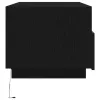  fekete tölgyszínű dohányzóasztal LED-lámpákkal 90x49x40 cm