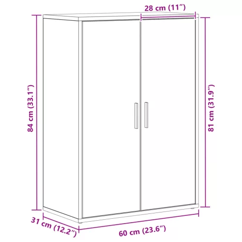  Büfé iparművész tölgy 60x31x84 cm Szerelt fa