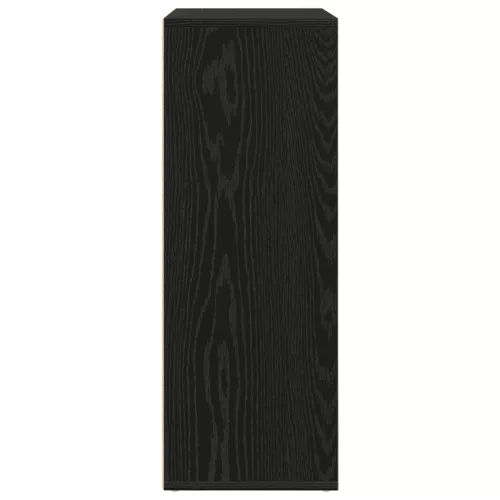  Oldalszekrény Fekete Tölgy 60x31x84 cm Műgyanta Fából